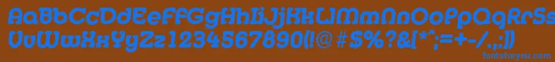 Шрифт MexicoserialXboldItalic – синие шрифты на коричневом фоне