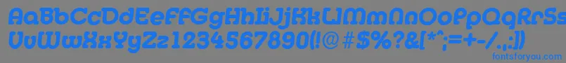 MexicoserialXboldItalic Font – Blue Fonts on Gray Background