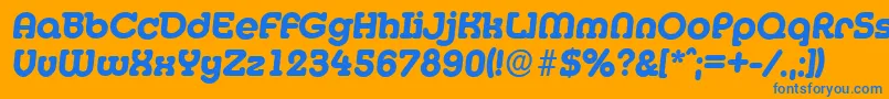 MexicoserialXboldItalic Font – Blue Fonts on Orange Background