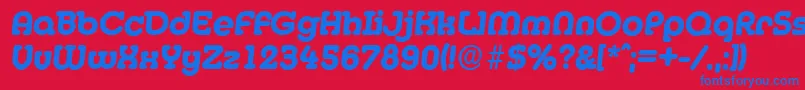 MexicoserialXboldItalic Font – Blue Fonts on Red Background