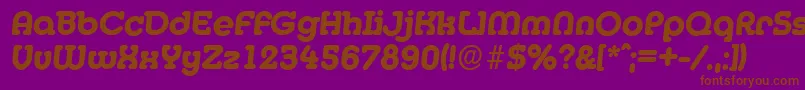 MexicoserialXboldItalic Font – Brown Fonts on Purple Background