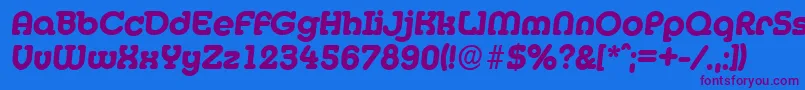 MexicoserialXboldItalic Font – Purple Fonts on Blue Background