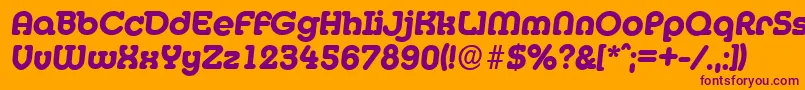 MexicoserialXboldItalic Font – Purple Fonts on Orange Background