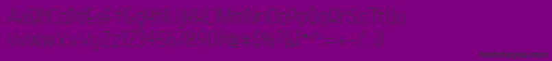 KinokoRegular Font – Black Fonts on Purple Background