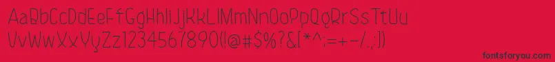 KinokoRegular Font – Black Fonts on Red Background