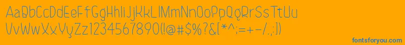 KinokoRegular Font – Blue Fonts on Orange Background