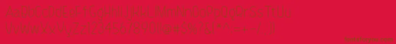 KinokoRegular Font – Brown Fonts on Red Background