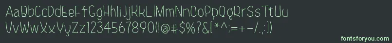 KinokoRegular-fontti – vihreät fontit mustalla taustalla