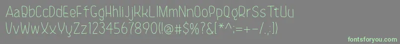 KinokoRegular Font – Green Fonts on Gray Background