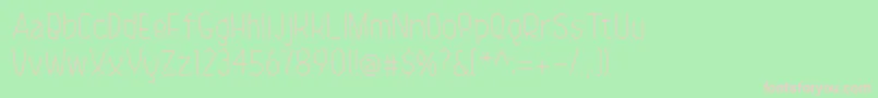 KinokoRegular Font – Pink Fonts on Green Background