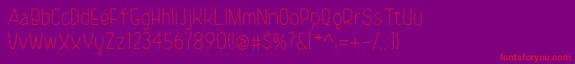 KinokoRegular Font – Red Fonts on Purple Background