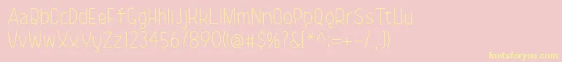 KinokoRegular Font – Yellow Fonts on Pink Background