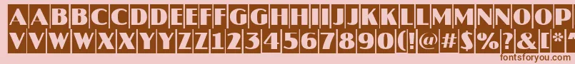 JaspercmDemi Font – Brown Fonts on Pink Background