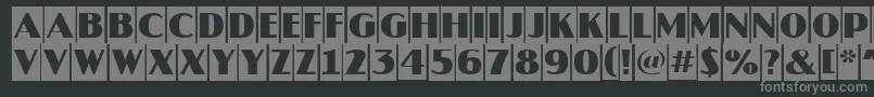 フォントJaspercmDemi – 黒い背景に灰色の文字