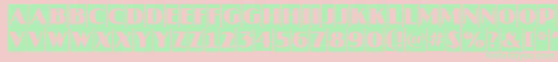 JaspercmDemi Font – Green Fonts on Pink Background