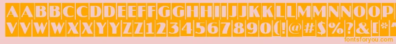 JaspercmDemi Font – Orange Fonts on Pink Background