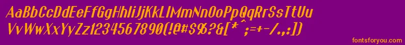 fuente FranckItalic – Fuentes Naranjas Sobre Fondo Morado