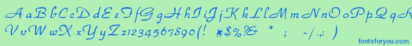 Rsparkhaven Font – Blue Fonts on Green Background