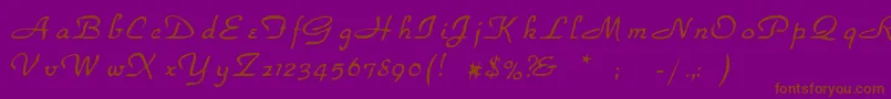 Rsparkhaven Font – Brown Fonts on Purple Background