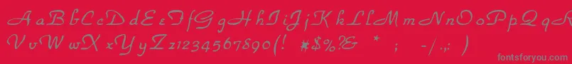フォントRsparkhaven – 赤い背景に灰色の文字