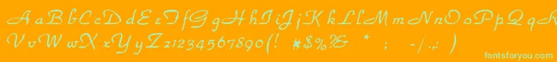 Rsparkhaven Font – Green Fonts on Orange Background