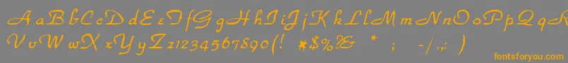 Rsparkhaven Font – Orange Fonts on Gray Background