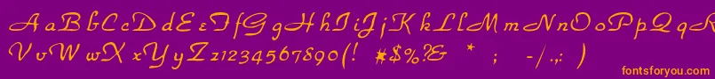 Rsparkhaven Font – Orange Fonts on Purple Background