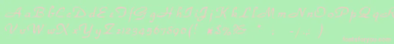 Rsparkhaven Font – Pink Fonts on Green Background