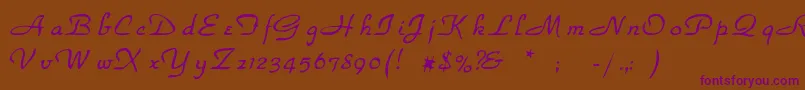 Rsparkhaven Font – Purple Fonts on Brown Background