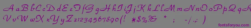 Шрифт Rsparkhaven – фиолетовые шрифты на сером фоне