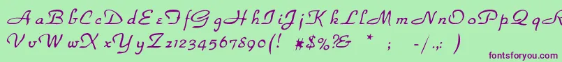 Rsparkhaven Font – Purple Fonts on Green Background
