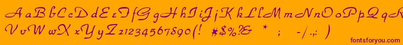 Шрифт Rsparkhaven – фиолетовые шрифты на оранжевом фоне