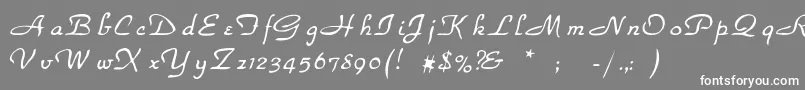 フォントRsparkhaven – 灰色の背景に白い文字