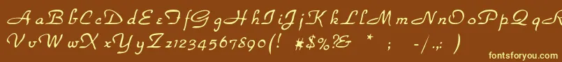 Rsparkhaven-fontti – keltaiset fontit ruskealla taustalla