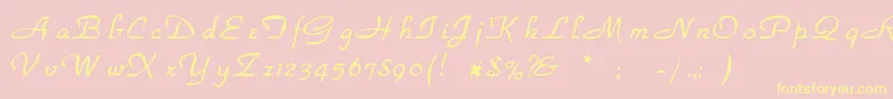 Rsparkhaven Font – Yellow Fonts on Pink Background