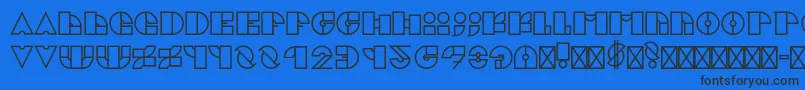 CubikRegular Font – Black Fonts on Blue Background
