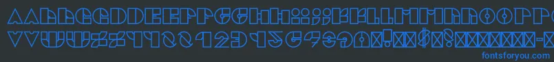 CubikRegular Font – Blue Fonts on Black Background