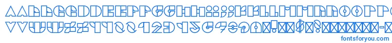 CubikRegular Font – Blue Fonts on White Background