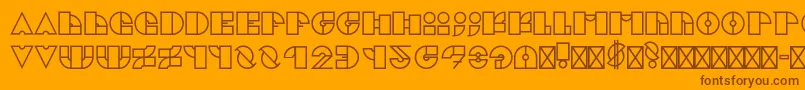 CubikRegular Font – Brown Fonts on Orange Background