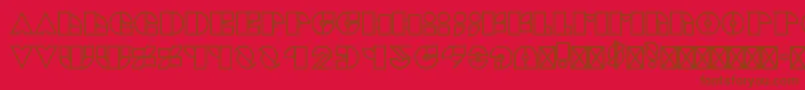 CubikRegular Font – Brown Fonts on Red Background