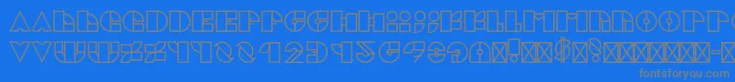 CubikRegular Font – Gray Fonts on Blue Background