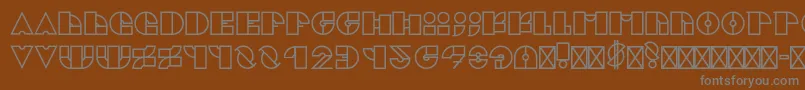 CubikRegular Font – Gray Fonts on Brown Background