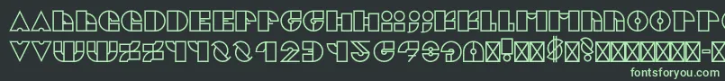 CubikRegular Font – Green Fonts on Black Background