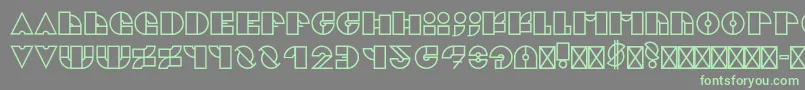 CubikRegular Font – Green Fonts on Gray Background