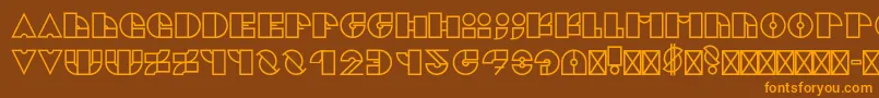 CubikRegular Font – Orange Fonts on Brown Background