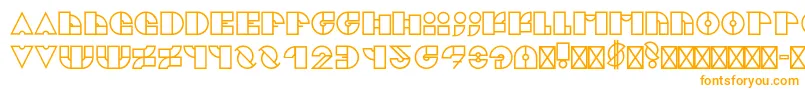 CubikRegular Font – Orange Fonts on White Background