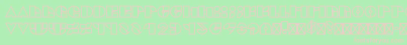CubikRegular Font – Pink Fonts on Green Background