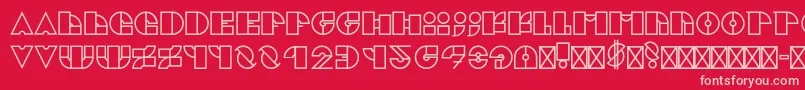 CubikRegular Font – Pink Fonts on Red Background
