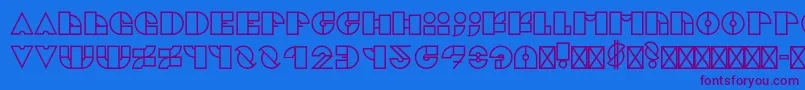CubikRegular Font – Purple Fonts on Blue Background