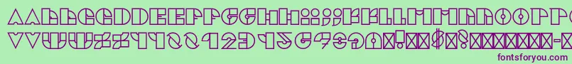 CubikRegular Font – Purple Fonts on Green Background